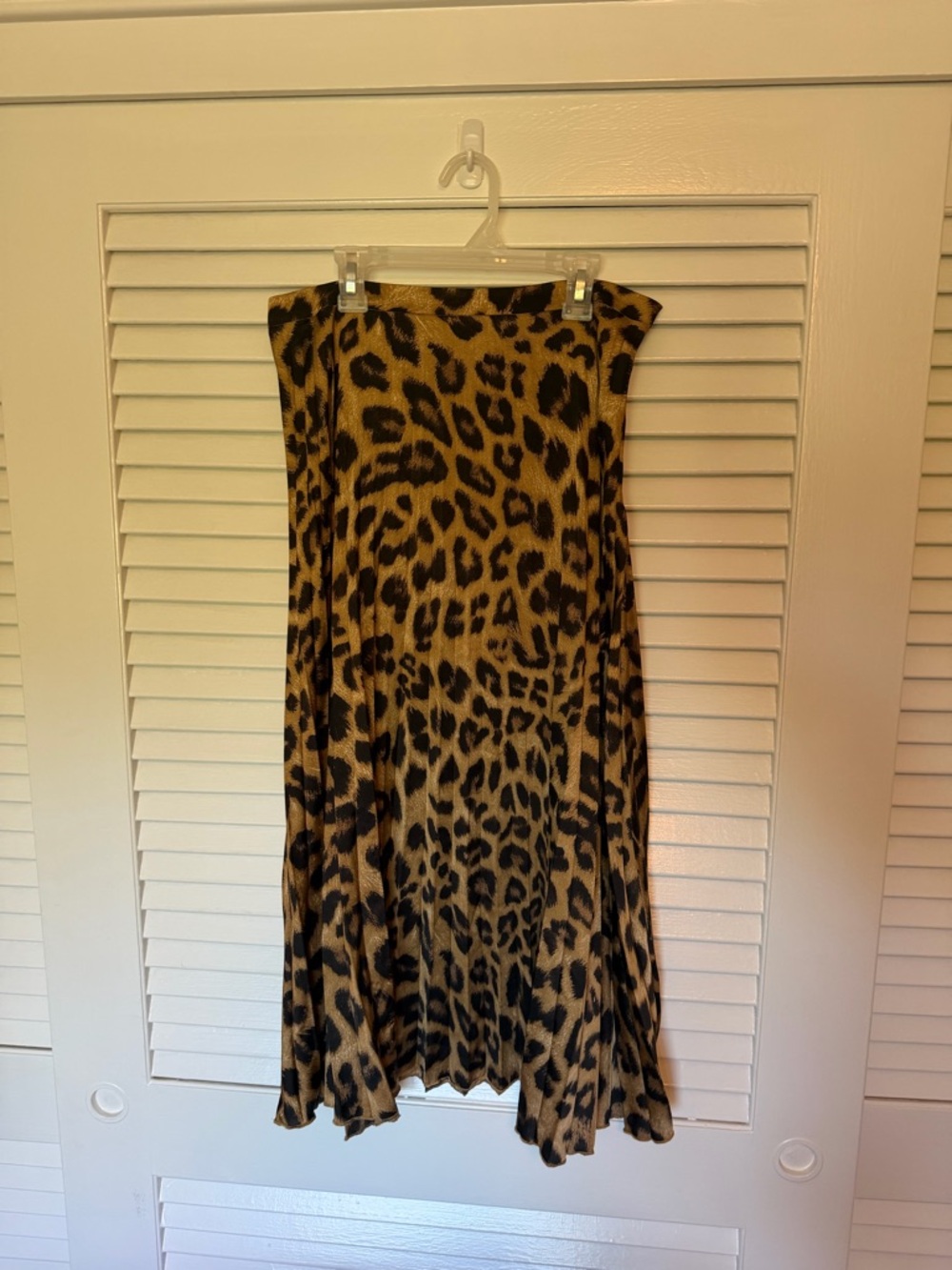 Lulu's Leopard Print Skater Skirt in Tan and Black